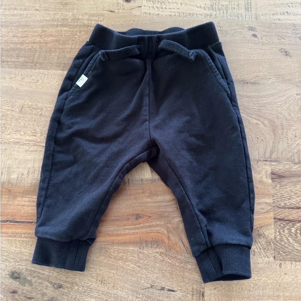 Miles the label Cozy Black Kids Jogger Pants size 3 months